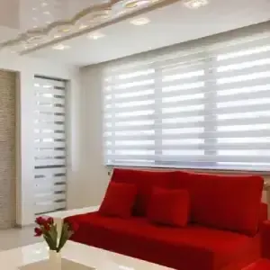 Factory direct zebra blinds installed in a Mississauga living room