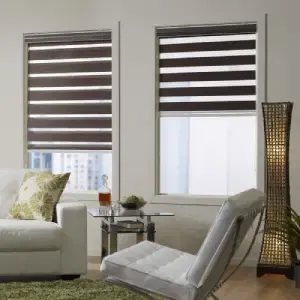 Zebra Blinds - Dual Shades with alternating sheer and solid fabric panels